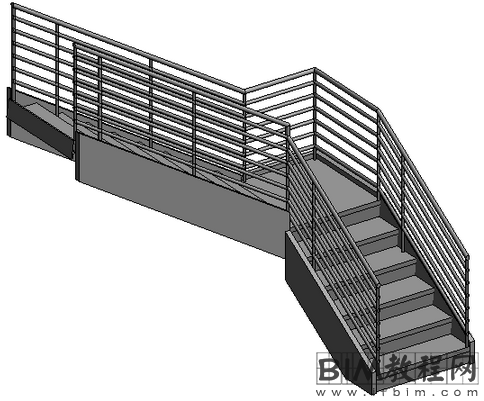 Revit中扶手栏杆在转角处的连接问题