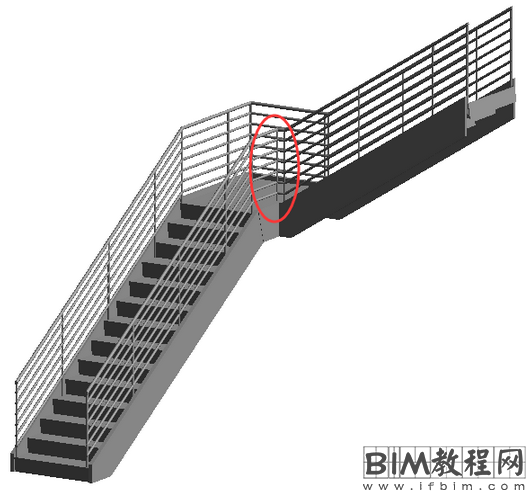 Revit中扶手栏杆在转角处的连接问题
