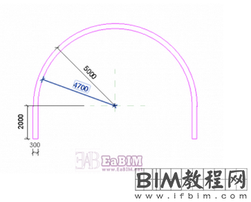 在Revit中使用拉伸命令绘制彩虹桥