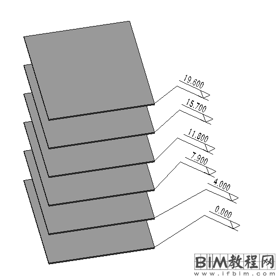 解决Revit三维视图中高程点倾斜的问题