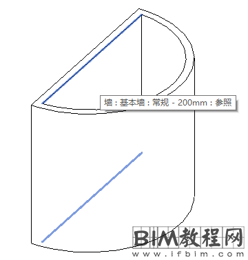 Revit中如何在曲面墙上开洞