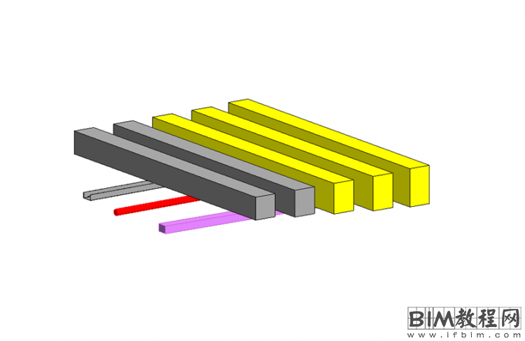 Revit在机电模型中链接的结构模型中不同的梁显示不同颜色进行比较