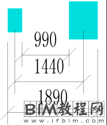 在剖面测量两个管道、桥架的边的距离