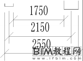 在剖面测量两个管道、桥架的边的距离