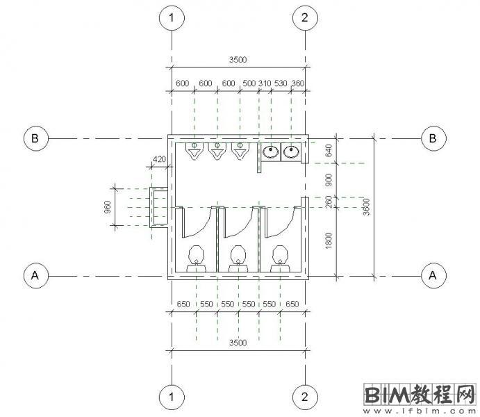 Revit中如何制作一个卫生间模型文件