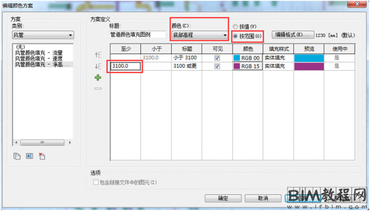 在revit中如何利用图例对管线进行净高检查