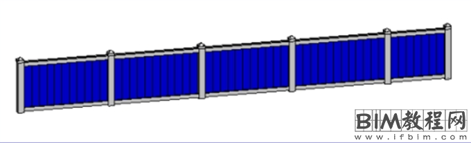 Revit中利用“栏杆扶手”命令创建PVC围挡式围墙