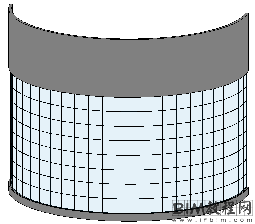 Revit中幕墙顶的曲线绘制