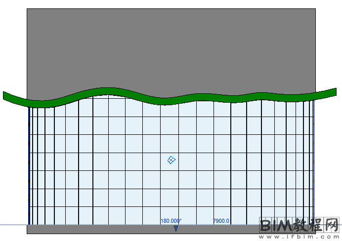 Revit中幕墙顶的曲线绘制
