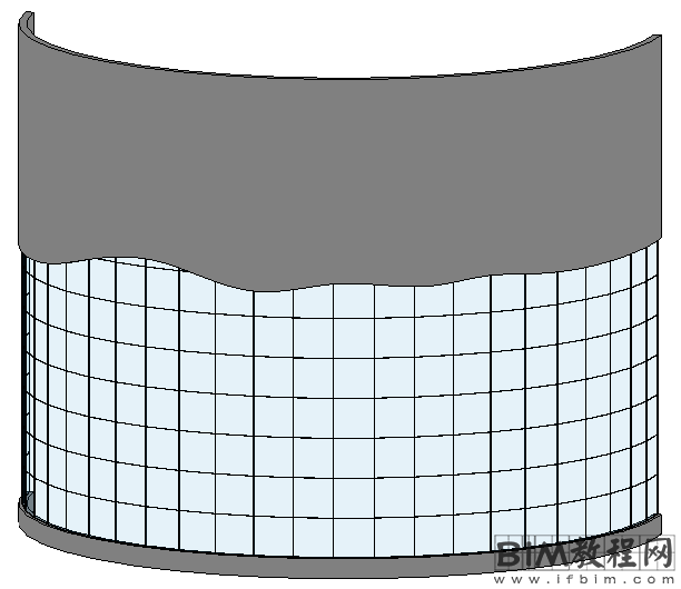 Revit中幕墙顶的曲线绘制