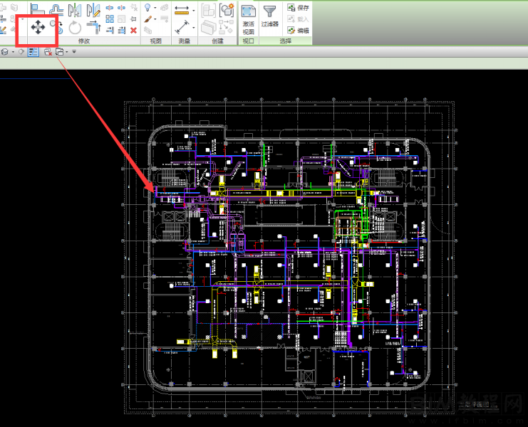 Revit中如何简便出管综平面图