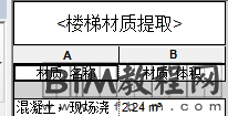 Revit统计楼梯的体积