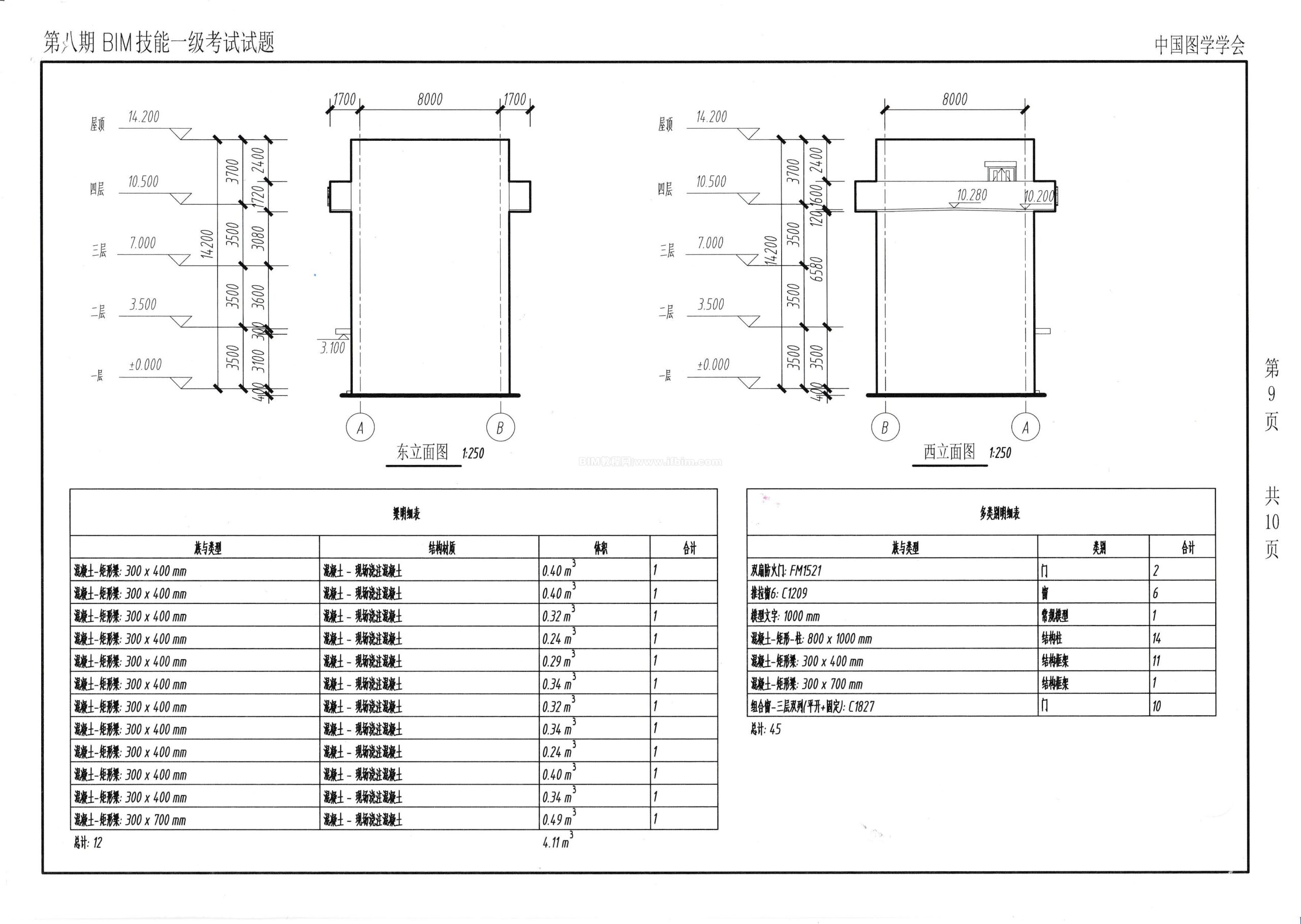 第八期全国BIM技能等级考试一级试题