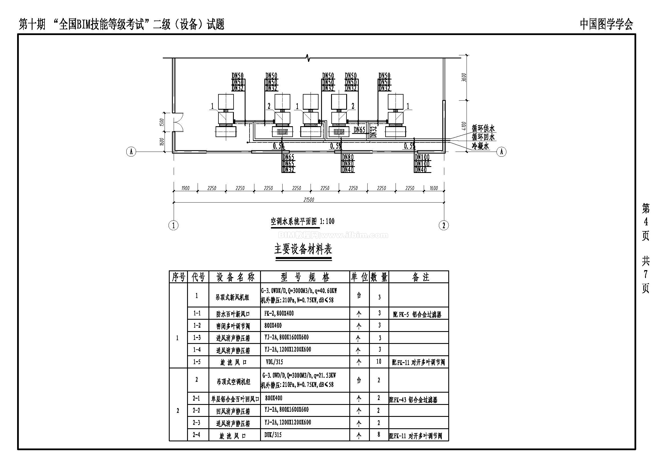 第十期全国BIM技能等级考试二级（设备）试题